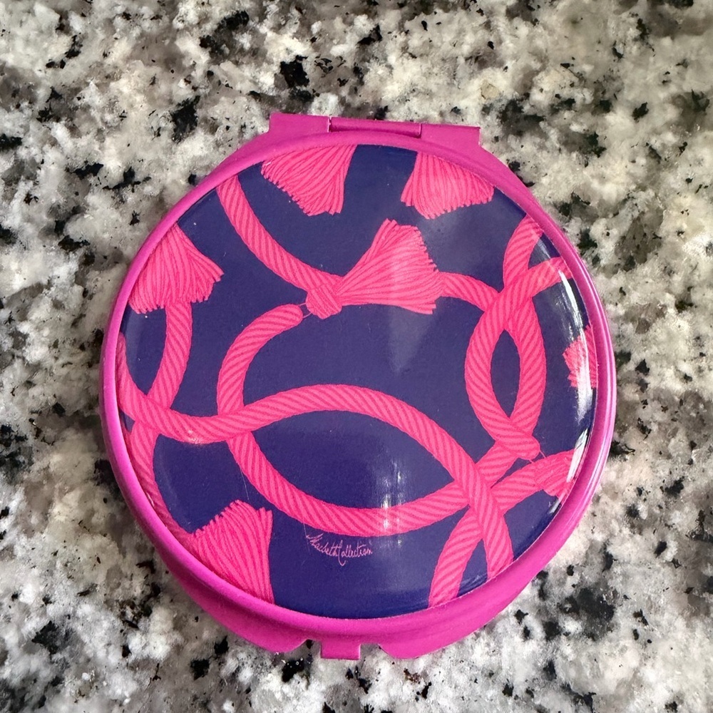 Danielle x Macbeth Collection Compact Mirror preppy tassel print $38 rare spring